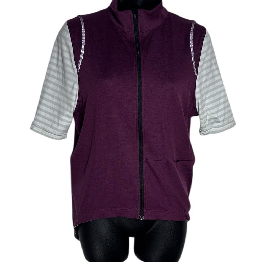 Cafe du cycliste cote d‎ azur men’s medium cycling gilet vest wool blend Monique